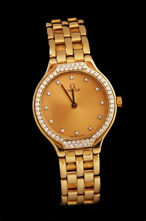 omega gold watch for women